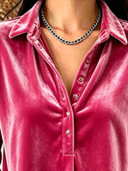 Half Snap Dropped Shoulder T-shirt (5)