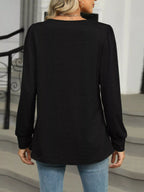 Long Sleeve Round Neck T-shirt (10)