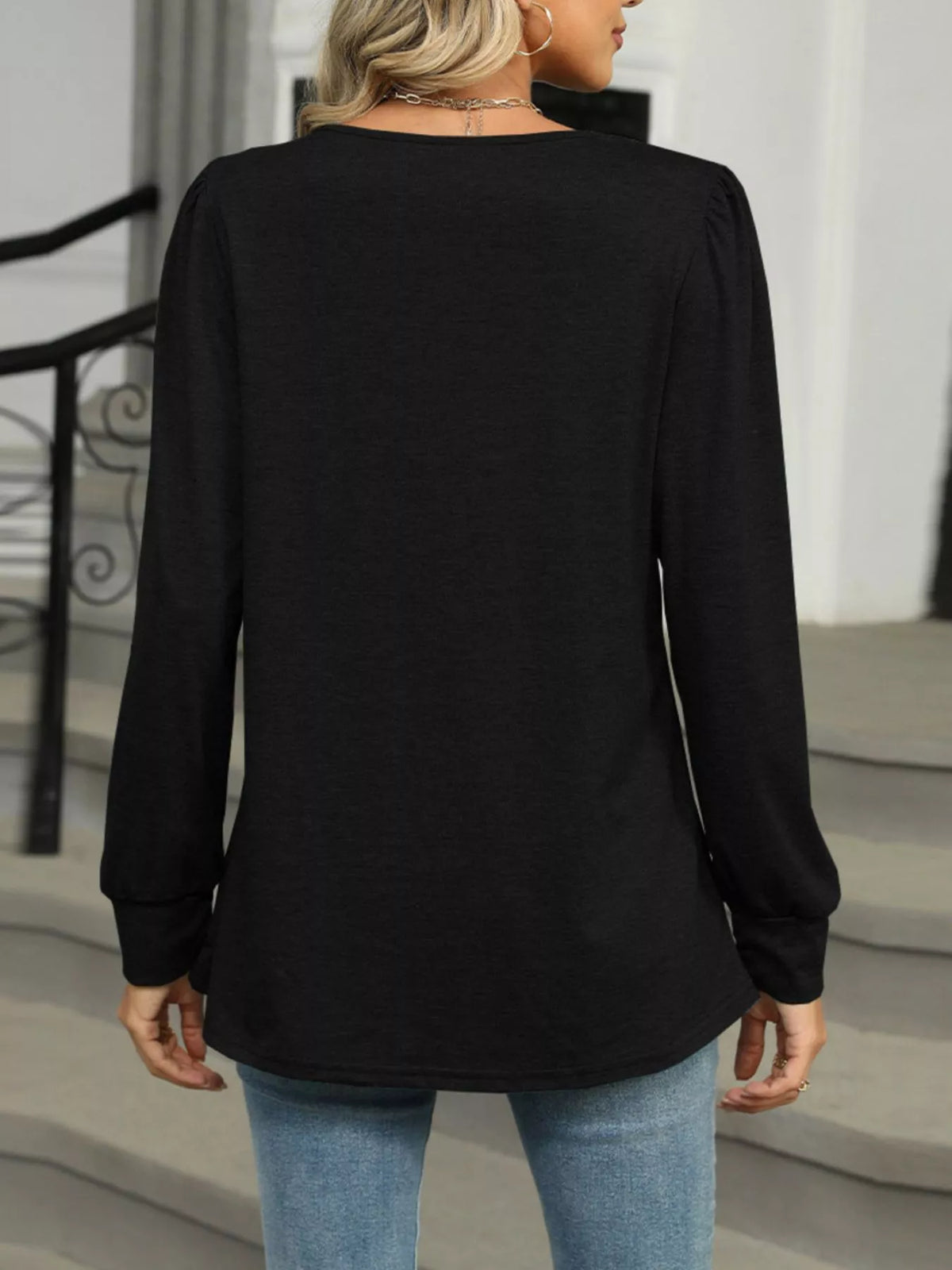 Long Sleeve Round Neck T-shirt (10)