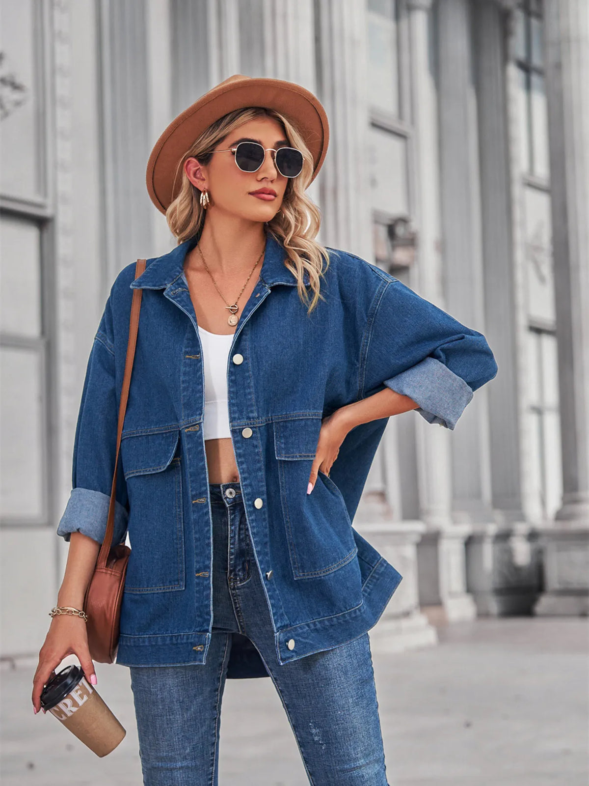 Button Up Long Sleeve Denim Jacket (22)