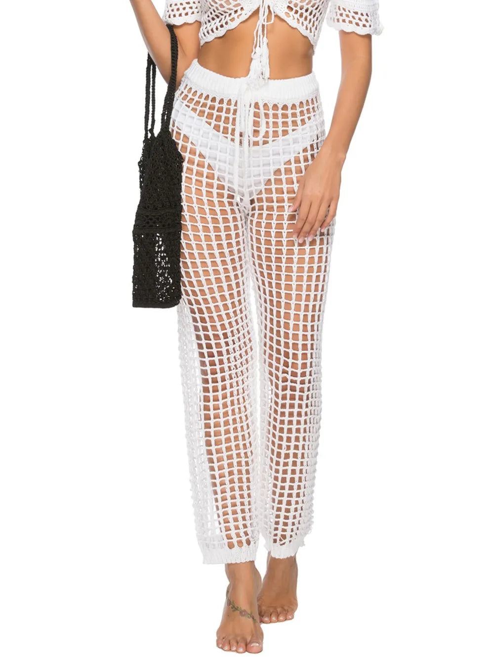 Cutout High Waist Swim Pants (10)