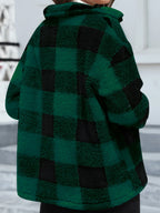 Button Up Drop Shoulder Fuzzy Jacket (10)