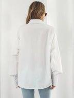 Button Up Dropped Shoulder Lantern Sleeve Shirt (11)