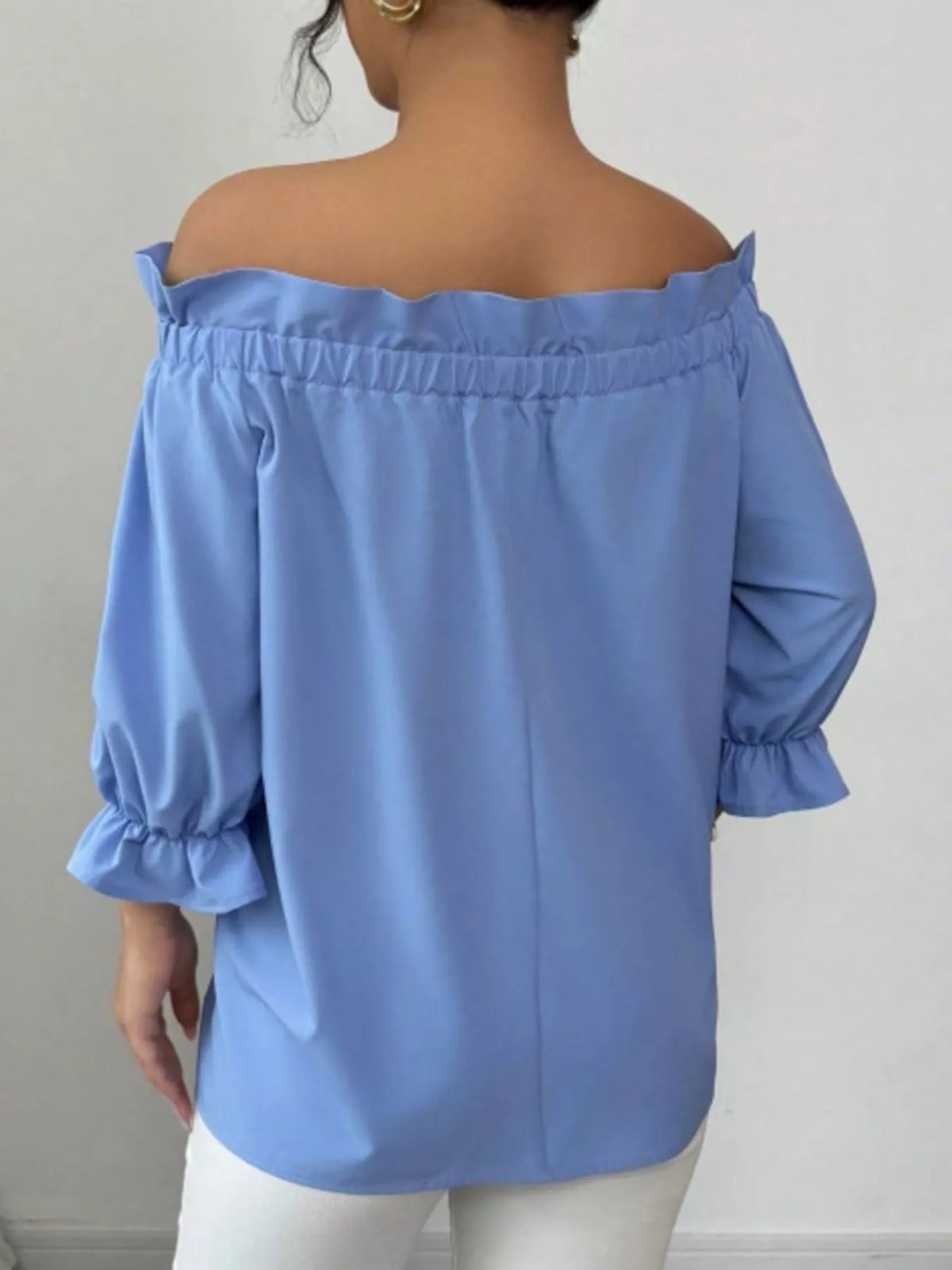 Bow Flounce Sleeve Blouse (26)