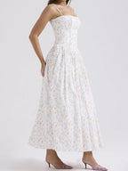 Floral Spaghetti Straps Midi Dress (18)