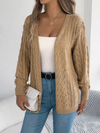 Openwork Open Front Cardigan (10)