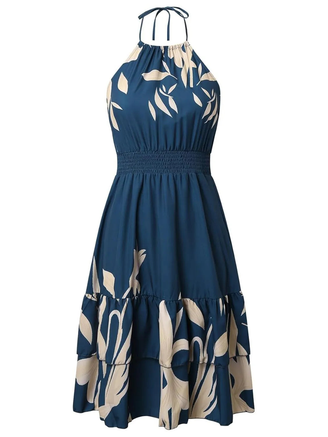 Paisley Print Halter Neck Mini Dress (9)