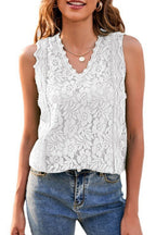 Lace V-neck Tank (5)