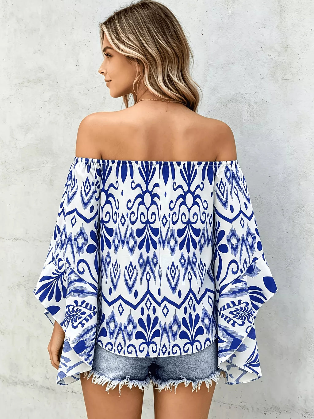 Printed Off Shoulder Blouse (10)