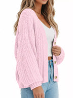 Full Size Chunky Knit Button-down Cardigan Plus (32)