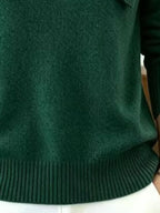 Full Size Asymmetric Ribbed Collar Sweater Plus (15)