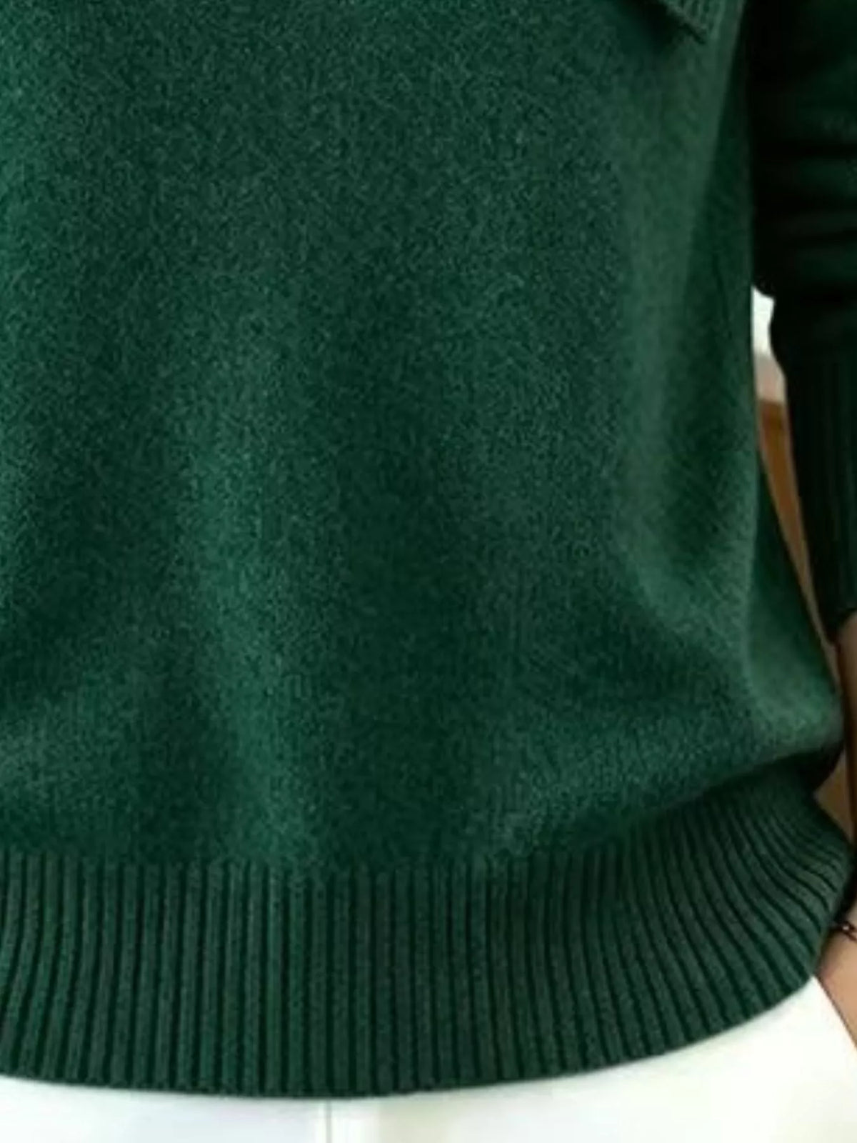 Full Size Asymmetric Ribbed Collar Sweater Plus (15)