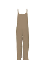Full Size Casual Wide Leg Textured Overalls Plus (10)