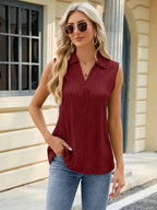 Textured Johnny Collar Tank (19)