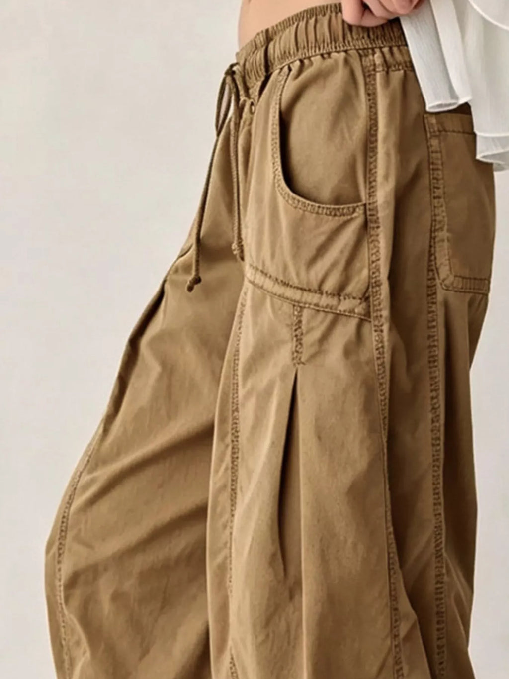 High-waisted Cargo Wide-leg Pants (29)