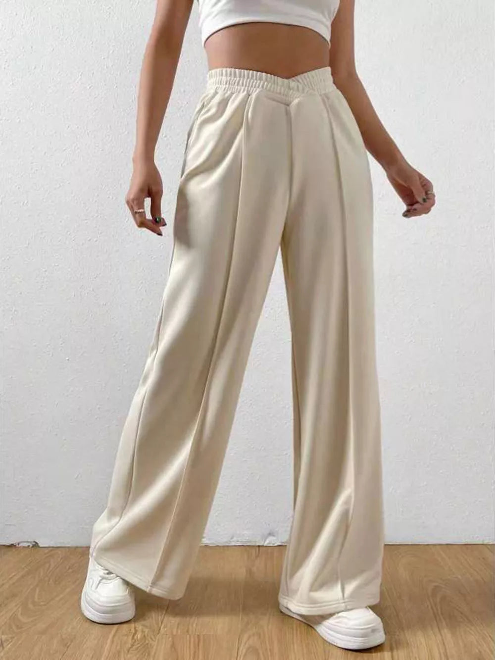 Elastic Waist Wide Leg Pants (6)