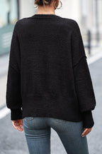 Button-up Dropped Shoulder Cardigan (2)