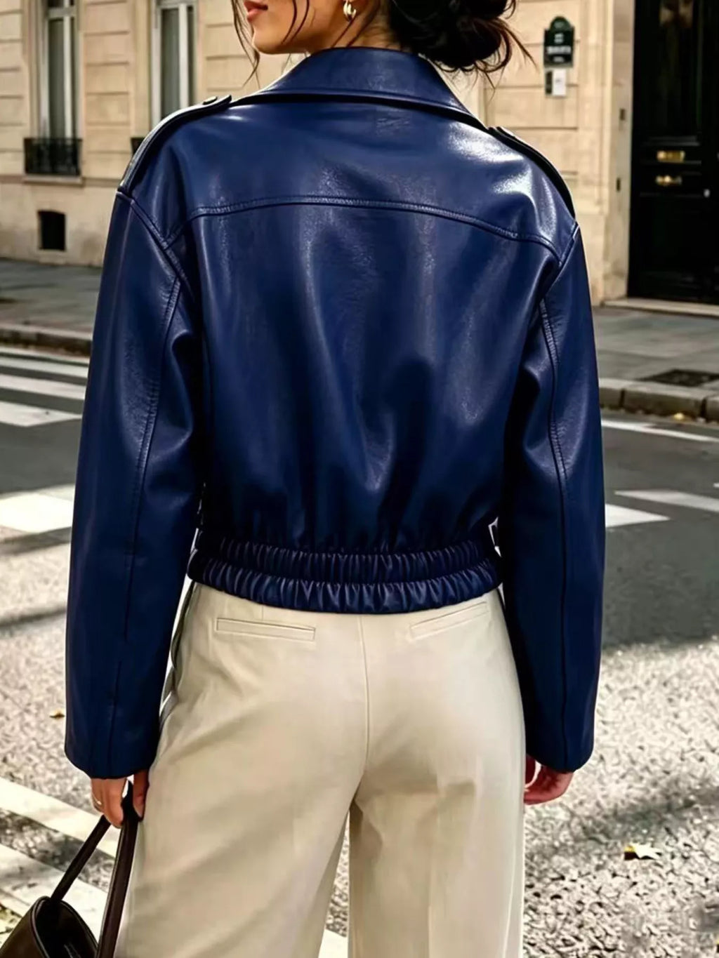 Faux Leather Zip Up Jacket (6)