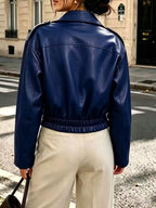 Faux Leather Zip Up Jacket (6)