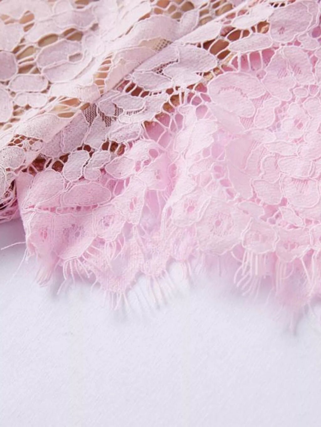 Lace Short Sleeve Mermaid Dress (10)