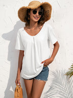 Lace Trim Short Sleeve Top (9)