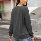Quarter Button Dropped Shoulder Blouse (14)