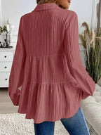 Button-down Long Sleeve Tiered Shirt (28)