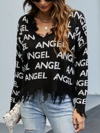 Frayed Hem Long Sleeve Sweater (8)