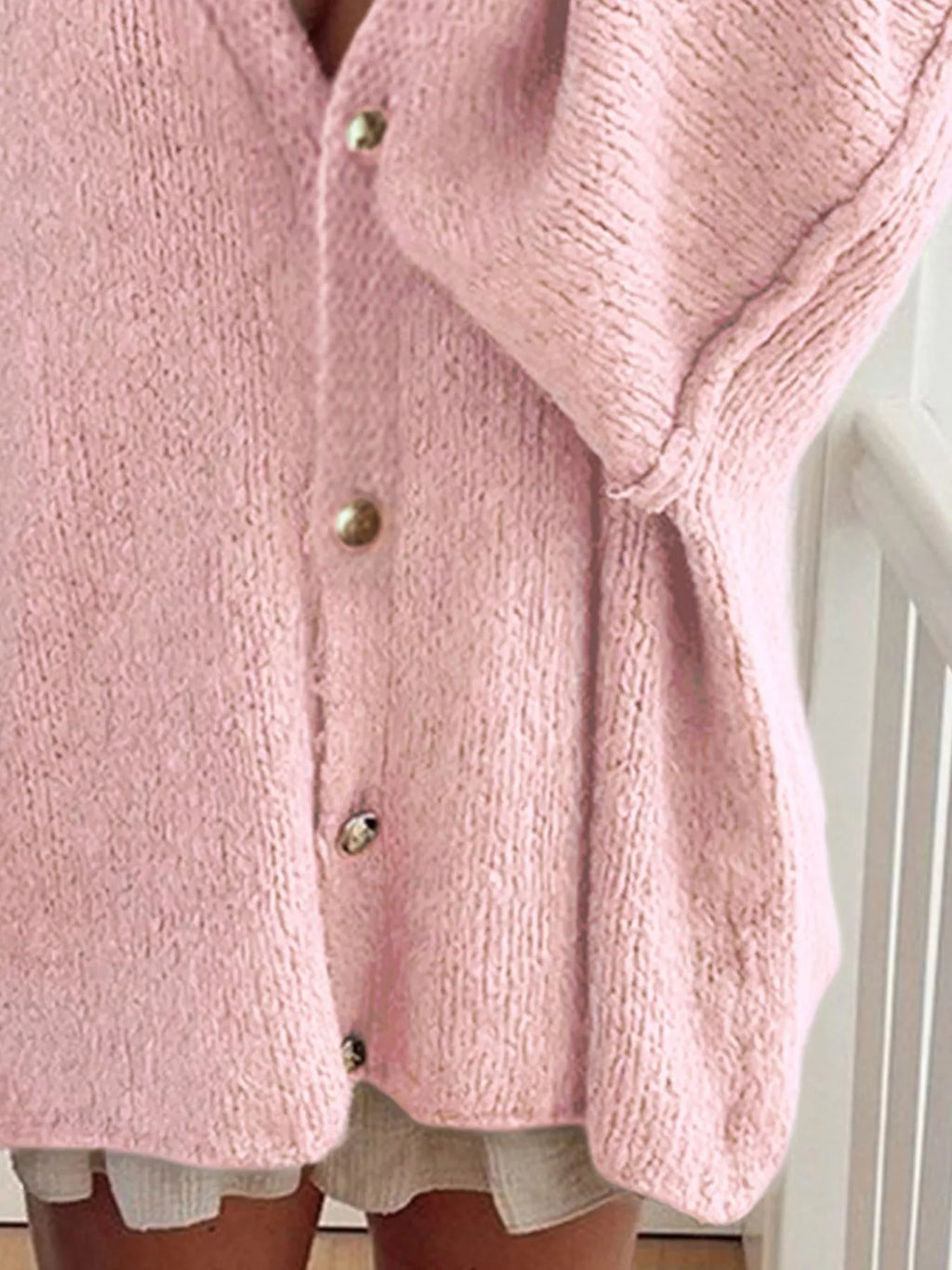 Oversized Knit Button Up Cardigan (3)