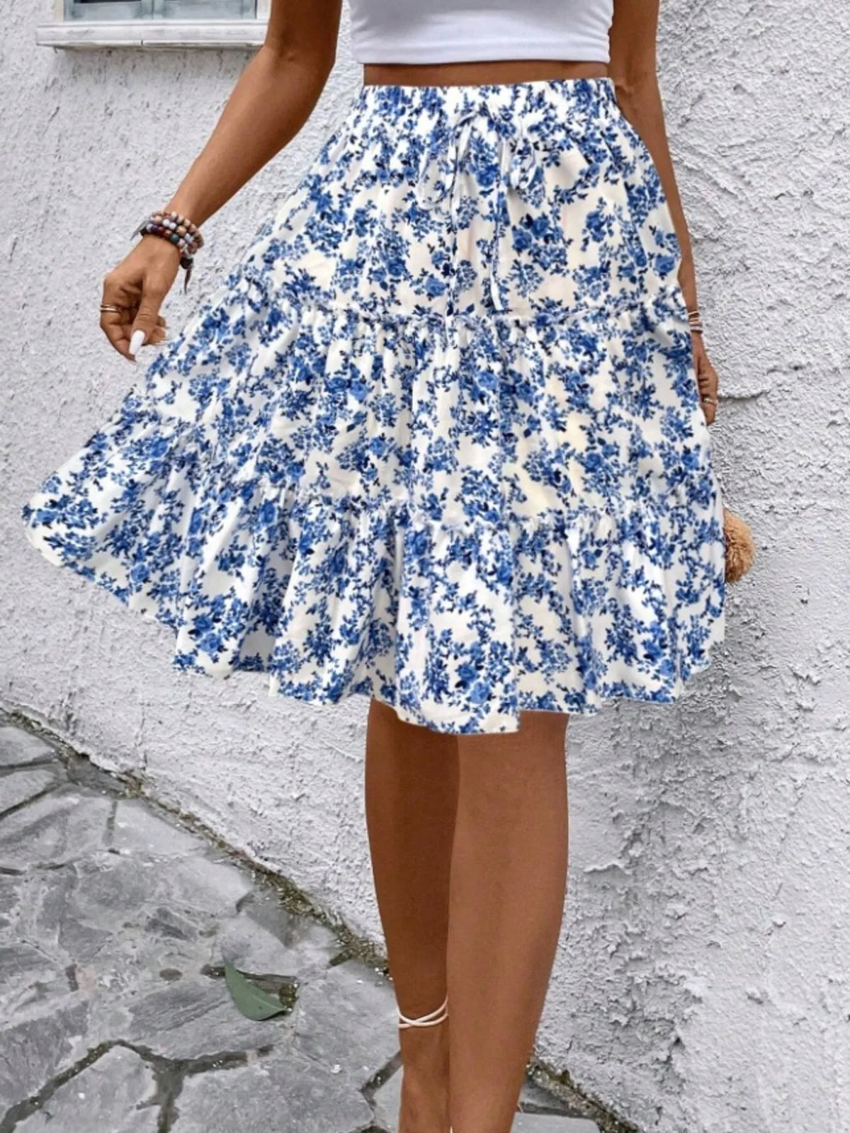 Floral Print Midi Skirt (18)