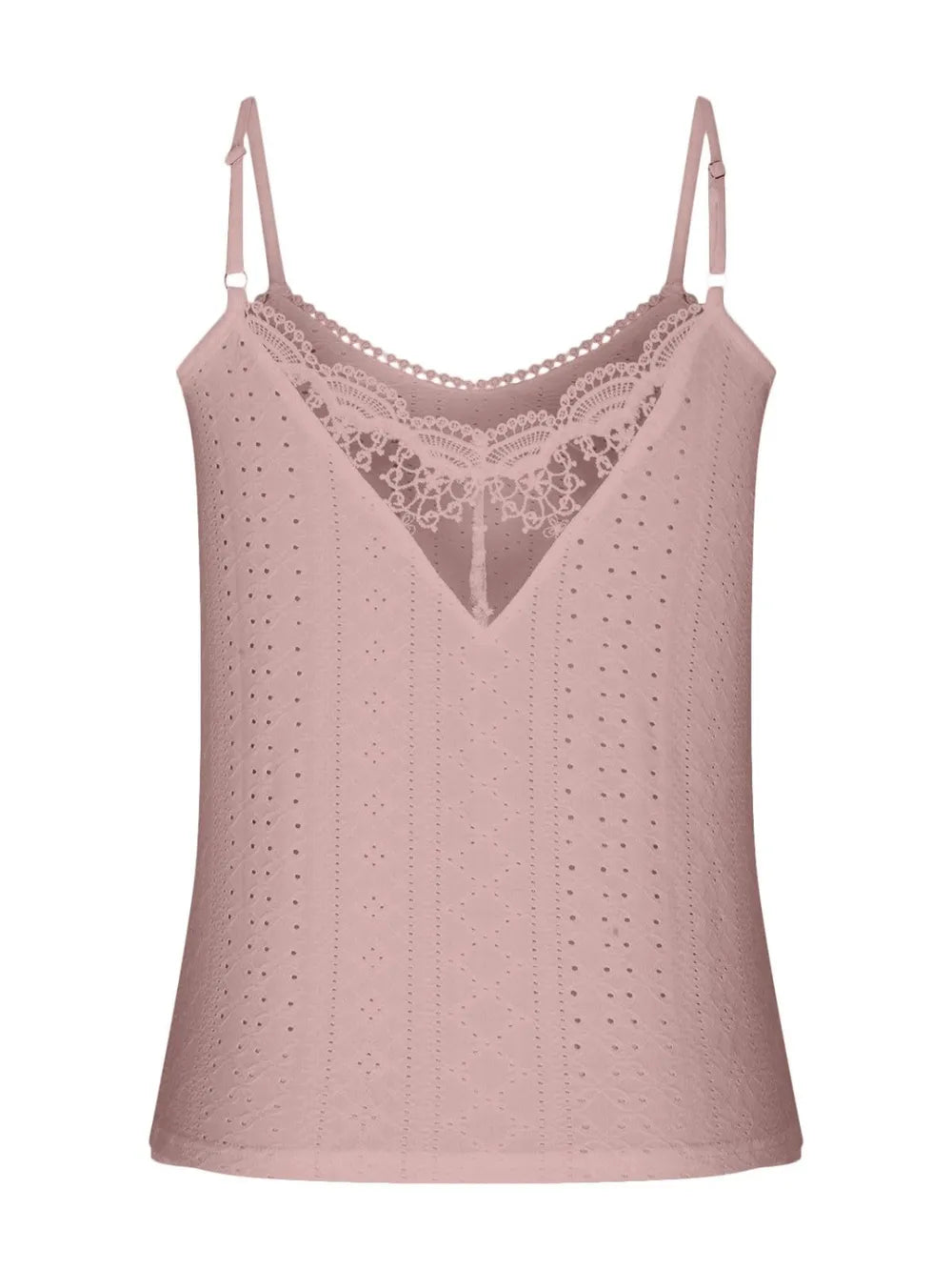 Eyelet Lace Detail V-neck Cami (11)