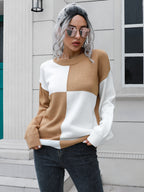 Contrast Drop Shoulder Sweater (3)