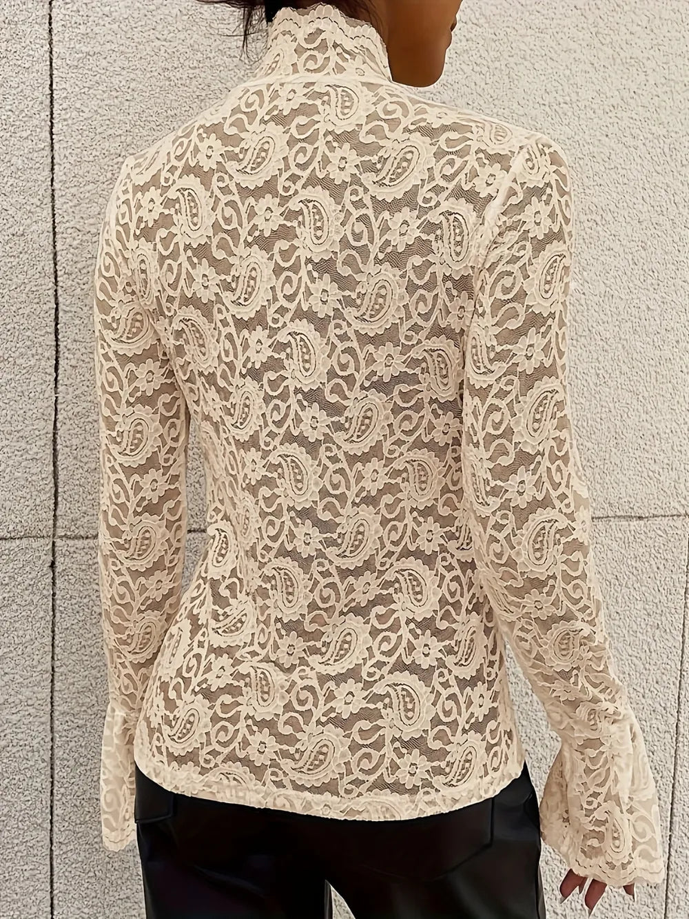 Mock Neck Long Sleeve Lace Top (14)