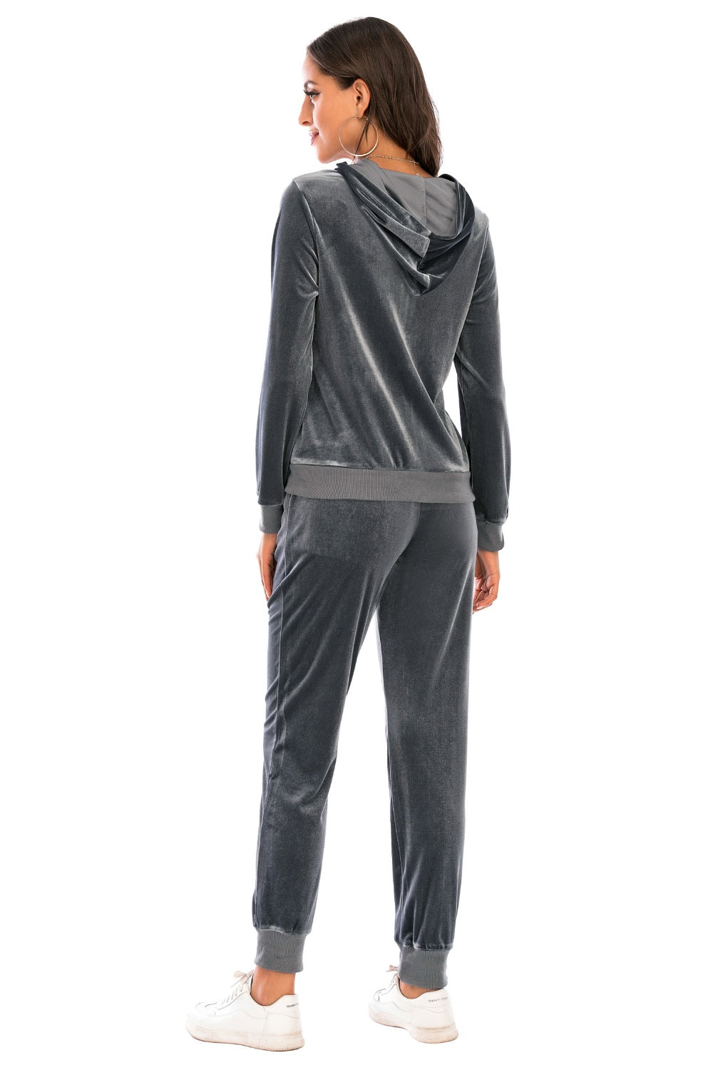 Zip-up Hooded Jacket Pants Set (8)