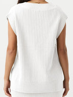 Ribbed V-neck Sweater Vest (6)
