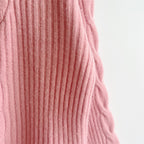 Ribbed Half Zip Long Sleeve Sweater (4)