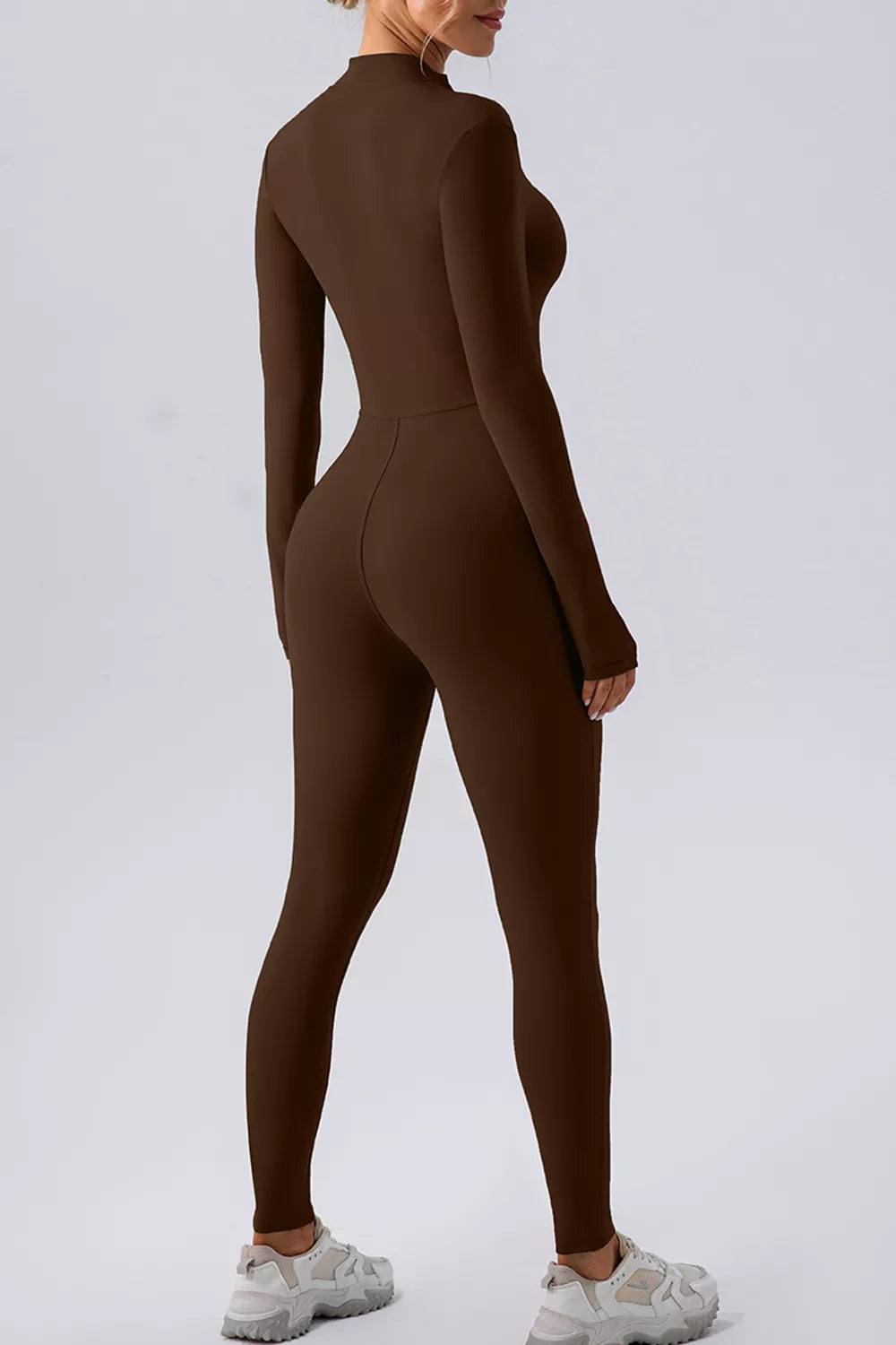 Half Zip Mock Neck Active Jumpsuit (2)