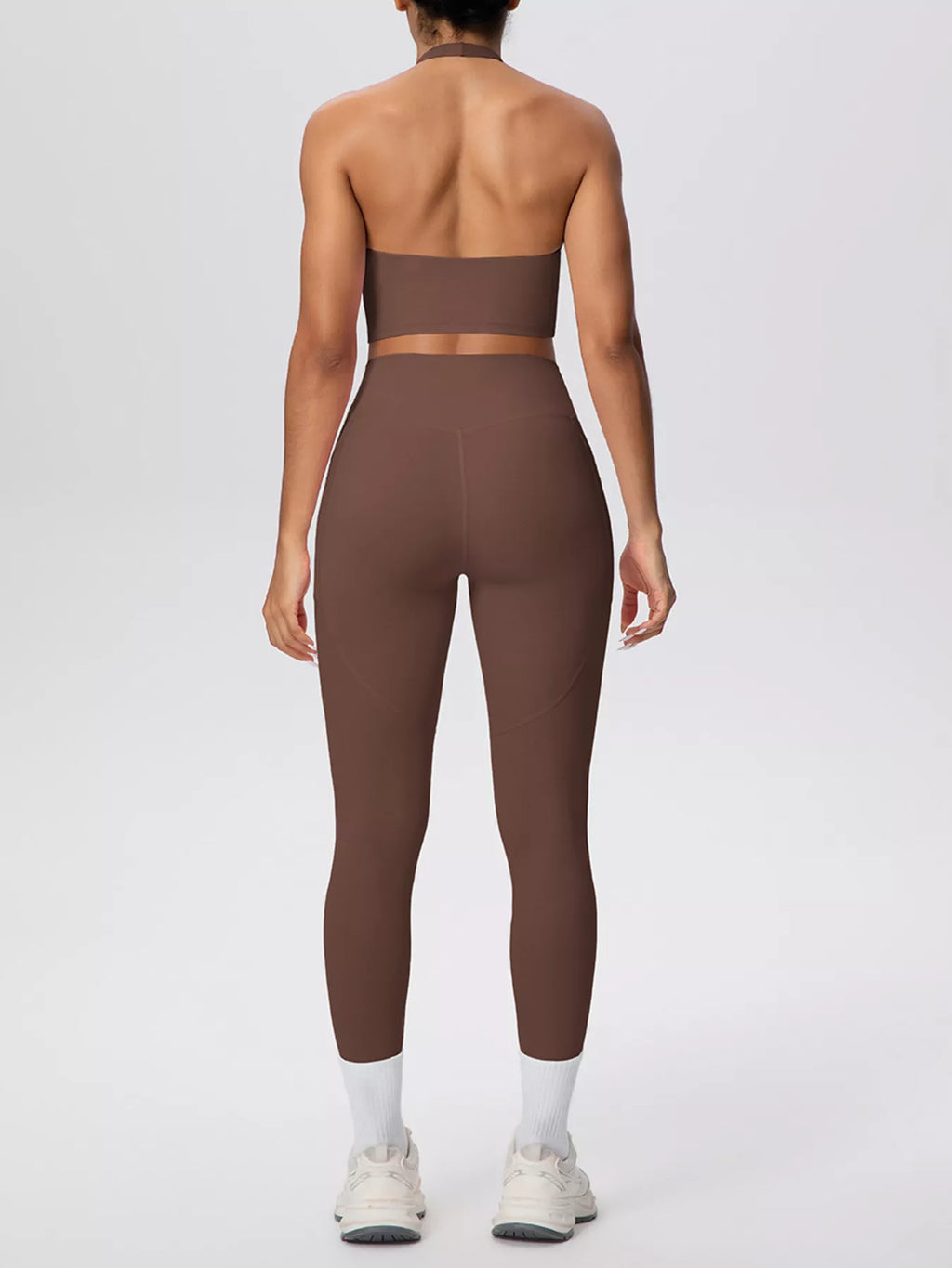 Halter Neck Crop Top High-waisted Leggings Active Set (8)