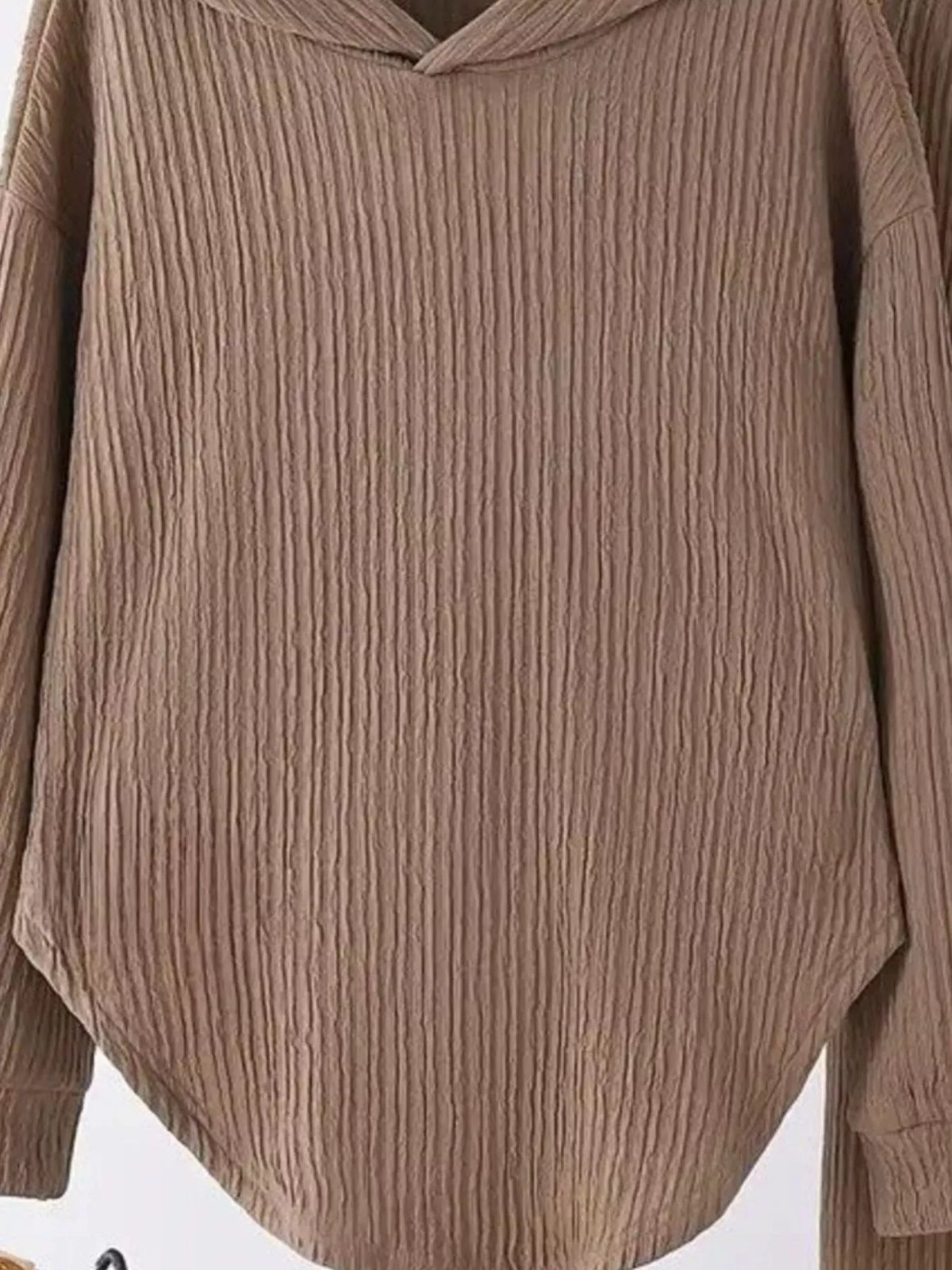 Textured Long Sleeve Hoodie Pants Set (18)