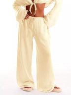 Drawstring Wide Leg Pants (28)