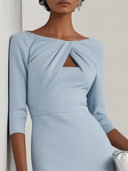 Twist-front Cutout Midi Dress (2)