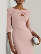Twist-front Cutout Midi Dress (5)