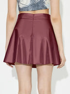 Ruched Mini Skirt Zipper (9)