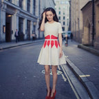 Printed Knitted Short-sleeved Dress photo 3