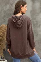 Waffle-knit Long Sleeve Hoodie (10)