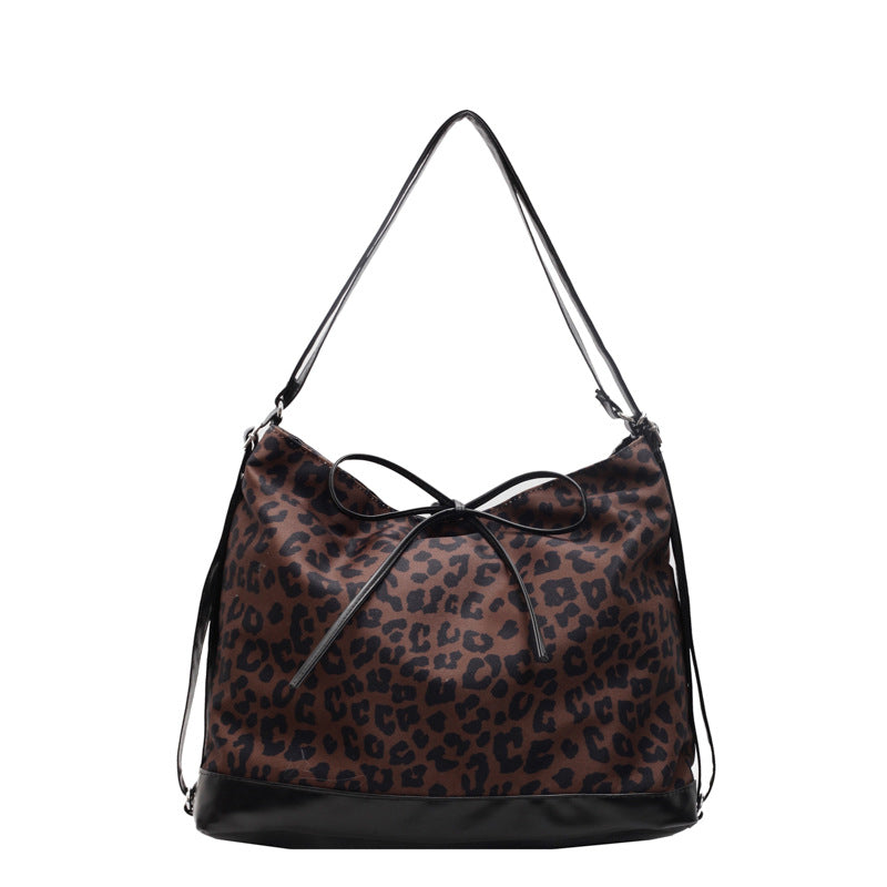 Leopard Print Large Capacity Backpack Three-purpose photo 1