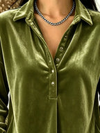Half Snap Dropped Shoulder T-shirt (8)
