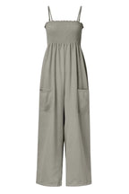 Smocked Spaghetti Strap Wide Leg Jumpsuit (11)