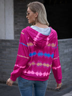 Tie Dye Raglan Sleeve Hoodie (9)