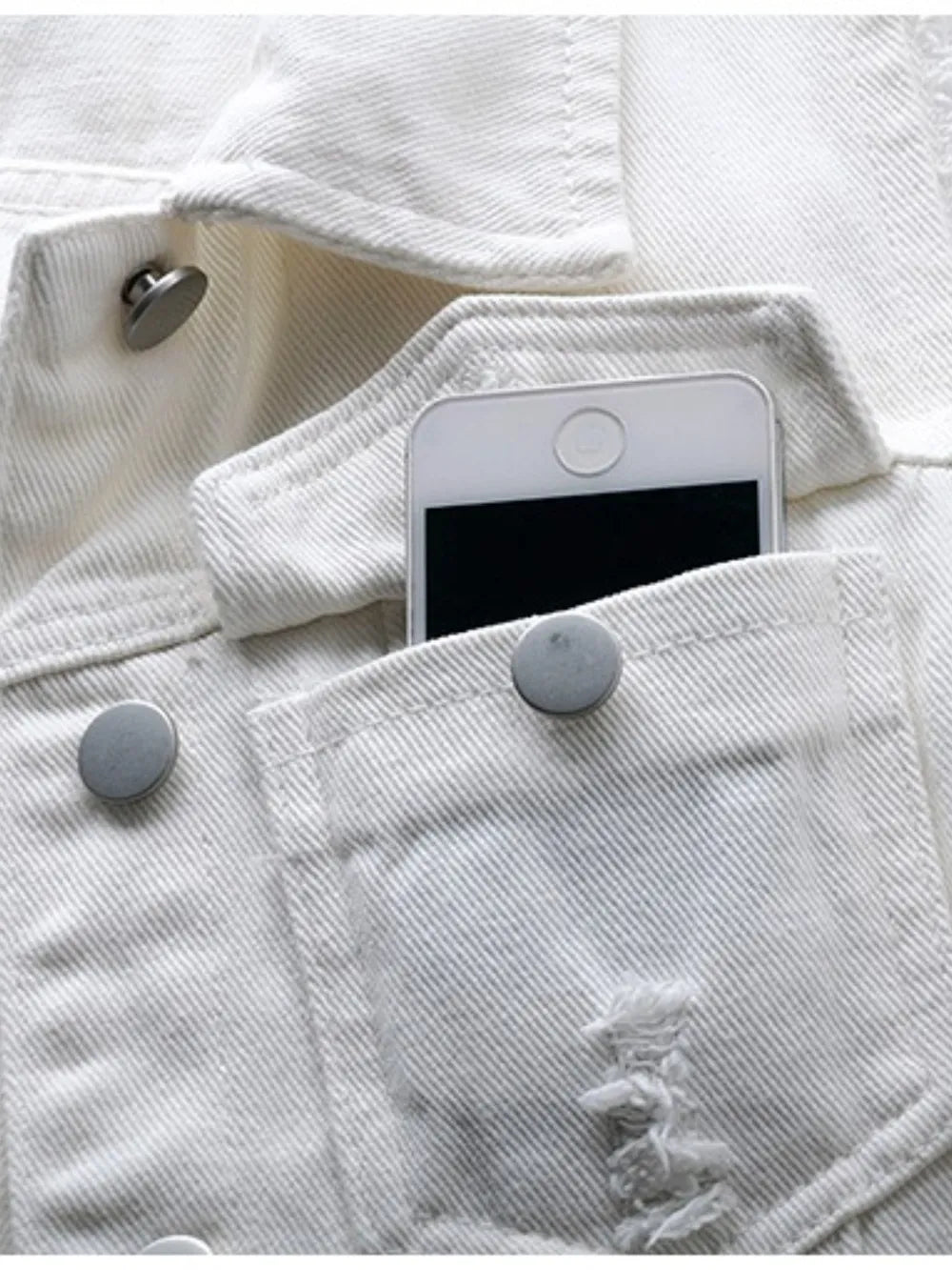 Full Size Button Down Raw Hem Sleeveless Denim Jacket Plus (20)